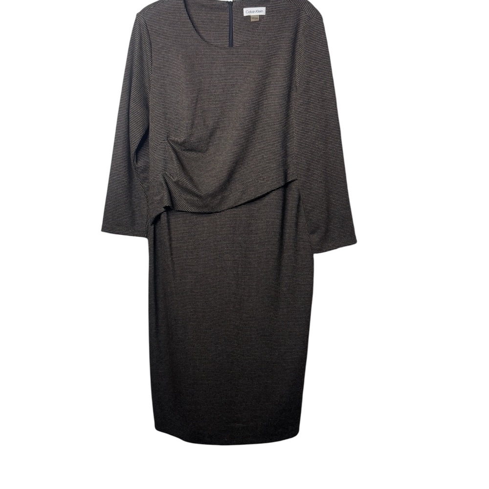 Calvin Klein Charcoal Long Sleeve Dress